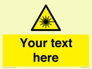 Custom Laser Hazard Sign